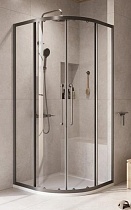 Душевой уголок Cezares Relax-304 90x90 прозрачный, оружейная сталь RELAX-304-R-2-90-C-GM