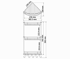 Полка WasserKRAFT K-1233 тройная