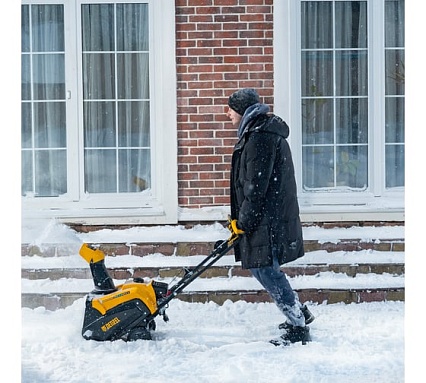 Бензиновая снегоуборочная машина Denzel sb 460 e, 99cc, эл.старт, шнек snowcrusher 97649