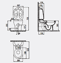 Бачок для унитаза Creavit Ducky DC400-00CB00E-0000