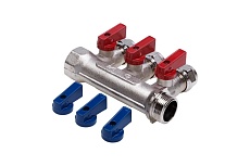 Универсальный коллектор для МП труб с шаровыми кранами и евроконусом Aqualink вн-нар 3/4, 16x4 3935