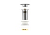 Донный клапан Aquatek AQ6004CR с переливом, Click-clack, хром