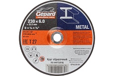 Круг обдирочный 230x6x22.2 мм, для металла Gepard GP16230-60