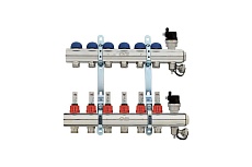 Коллекторная группа FIV 1- 3 выхода F.I.V. (Италия) с расходомерами (межосевое 20, 21 см универс.) 6247R003