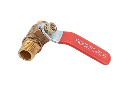 Шаровой кран воздушный Rockforce наружная резьба 1/4х1/4 RF-SP019/1/4(2032)