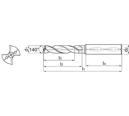 Сверло по металлу 1536SU05C-0960 KDG303 ZCC-CT 00001204082