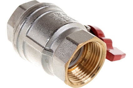 Шаровой кран RUB 1" DN25 PN40, ВР-ВР, серия MILANO (S.90), бабочка S90F16