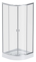 Душевой уголок Am.Pm X-Joy W88E-205-080MT64 80x80 с поддоном, прозрачный, хром матовый