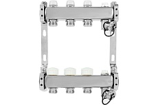 Коллекторная группа из нержавеющей стали ColSys 803 3 выхода, с отсечными, термостатическими и дренажными клапанами и воздухоотводчиками 180322503