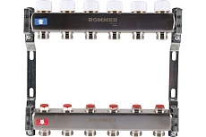 Коллектор из нержавеющей стали Rommer без расходомеров, 6 выходов Rms-3200-000006 RG0091LAMPC074