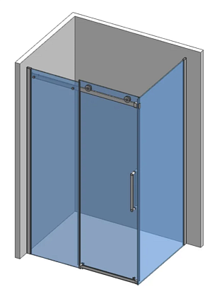 Боковая стенка AQUAme AQM4203F-9 90x195 прозрачная, хром