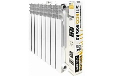 Радиатор алюминиевый секционный STI ECO RUS AL 500/80 8 секций (цвет - белый), D220-00177