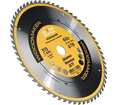 Диск пильный по дереву WoodMaker 315x30 мм, Z=60, АТВ Diamond Industrial DIDD315Z60