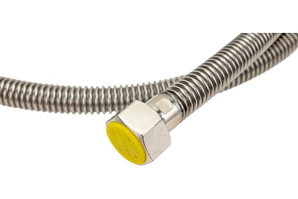 Подводка для газа СТМ ГАЗ сильфонная, 1/2", гайка-гайка, 120 см CGHF1212