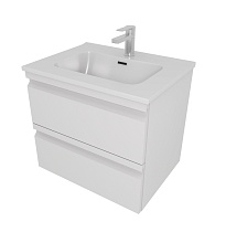 Тумба с раковиной Aquatek Вега 60 см AQ77060-MW белый матовый