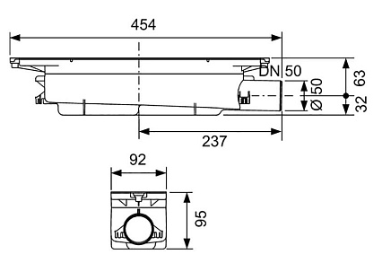 Сифон TECEdrainprofile 673002 DN50, боковой слив