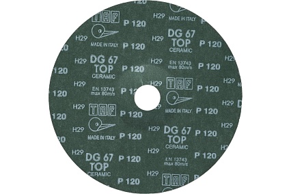 Круг фибровый dg67top 180х22 мм, P120, 25 шт TAF 4631169132378