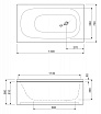 Акриловая ванна Cezares Eco 130x70 см