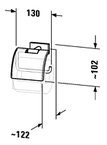 Держатель туалетной бумаги Duravit Karree 0099551000