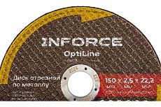 Диск отрезной по металлу OptiLine (150x2.5x22.2 мм) Inforce INB15025