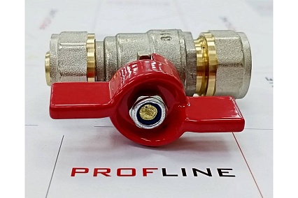Кран шаровой для м/п труб PROFLINE цанга-цанга 16x16 УТ-00036233