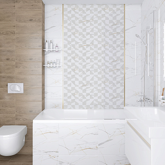 Декор Laparet Champagne Mosaic белый 20х50 см