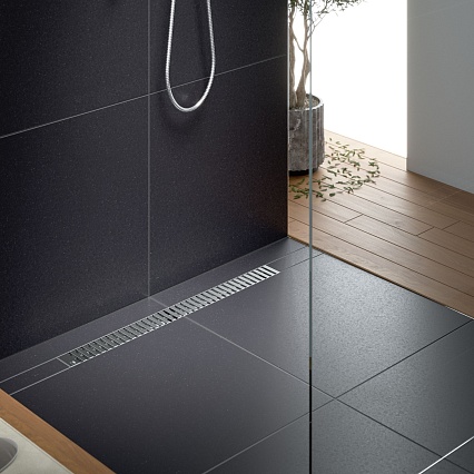 Трап для душа Timo Drain System 900 DS230109/01 90 см, вставка Lines, сатин