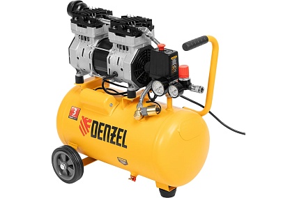 Безмасляный компрессор Denzel DLS950/24 950 Вт, 165 л/мин, ресивер 24 л 58026