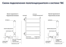 Полотенцесушитель водяной Aquatek Вега П10 50x80 черный, AQ DR1080BL