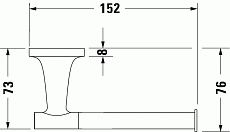 Держатель туалетной бумаги Duravit Starck T 00993746 черный матовый