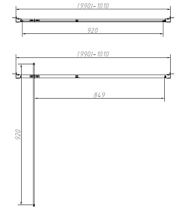 Душевая дверь Vincea Alpha VDP-3AL100CL 100x195 хром, прозрачная