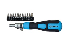 Трещоточная отвертка для битов с набором битов Aist 12 предметов 800112 00-00004556