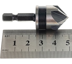 Зенкер конический, легированная сталь, хвостовик под биту, 19 мм FIT IT 36447