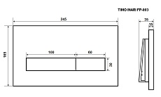 Кнопка смыва Timo Inari FP-003MB матовый черный