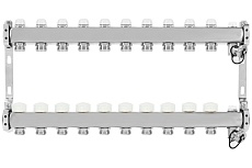 Коллекторная группа из нержавеющей стали ColSys 803 10 выходов, с отсечными, термостатическими и дренажными клапанами и воздухоотводчиками 180322510