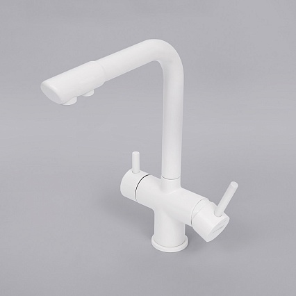 Смеситель для кухни WasserKRAFT A8357, под фильтр, белый матовый