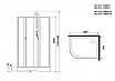 Душевая кабина Niagara NG 3312-14RBKTG 120x80 стекло матовое, без крыши, тропический душ, гидромассаж