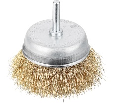 Щетка металлическая 75 мм со шпилькой для дрели (чашка) Ермак 656-027