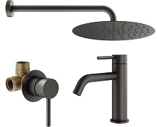 Душевой набор Plumberia IXO KITXO01GR53 графит матовый