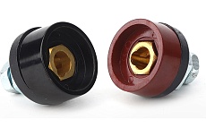 Набор панельных розеток 10-25 мм (2 шт) красная и черная (класс В) Энаргит П10-25-2-B-RB