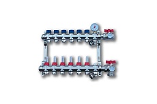 Коллектор из нержавеющей стали Geschaften 8 выходов, евроконус 3/4, с раcходомерами GS1185-8