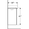 Тумба с раковиной Geberit Smyle Square 45 см, левая, орех пекан