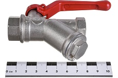 Шаровой кран с фильтром Valfex PREMIUM для воды, 1/2&quot; ВР/ВР, рычаг VF.292.NR1.012.PREMIUM