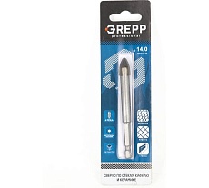 Сверло по кафелю и стеклу копьевидное 14 мм, 4 резца, шестигранный хвостовик GREPP 402-0014