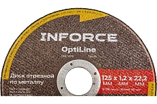 Диск отрезной по металлу OptiLine (125x1.2x22.2 мм) Inforce INB12512
