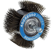 Кордщетка плоская AGGRESSO 110 мм, жесткая, 3 предмета для дрели KWB 602600