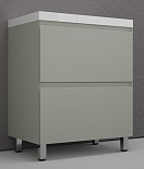 Тумба с раковиной Style Line Манхэттен 70 см напольная, олива