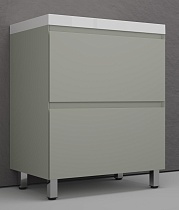 Тумба с раковиной Style Line Манхэттен 70 см напольная, олива