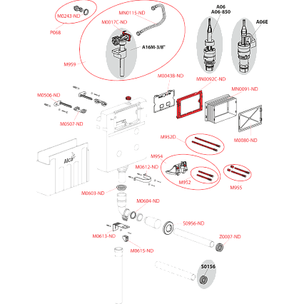 Смывной бачок скрытого монтажа AlcaPlast Basicmodul AM112