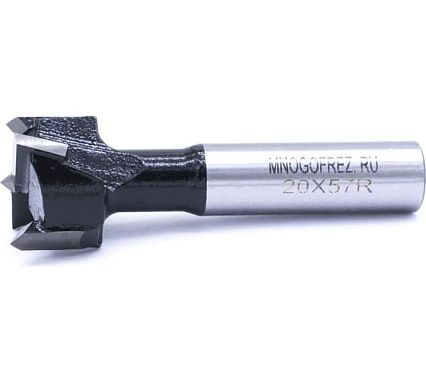 Сверло чашечное четырехзаходное по дереву FT120107R (20х57 мм; хв-к 10 мм; правое вращение) МНОГОФРЕЗ 6596